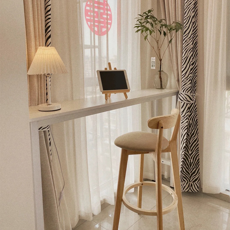 Mesa pequeña y estrecha junto a la pared, barra de comedor súper estrecha para el hogar, mesa larga de una palabra, estante de la sala de estar, barra larga de piso, gabinete estrecho, arte de hierro