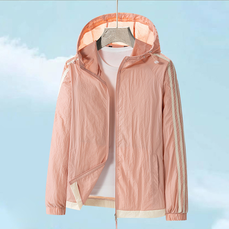 Fábrica de montaña ropa de protección solar para mujeres de verano nuevo anti-UV manga larga chaqueta con capuchón ligera delgada hombre 7706