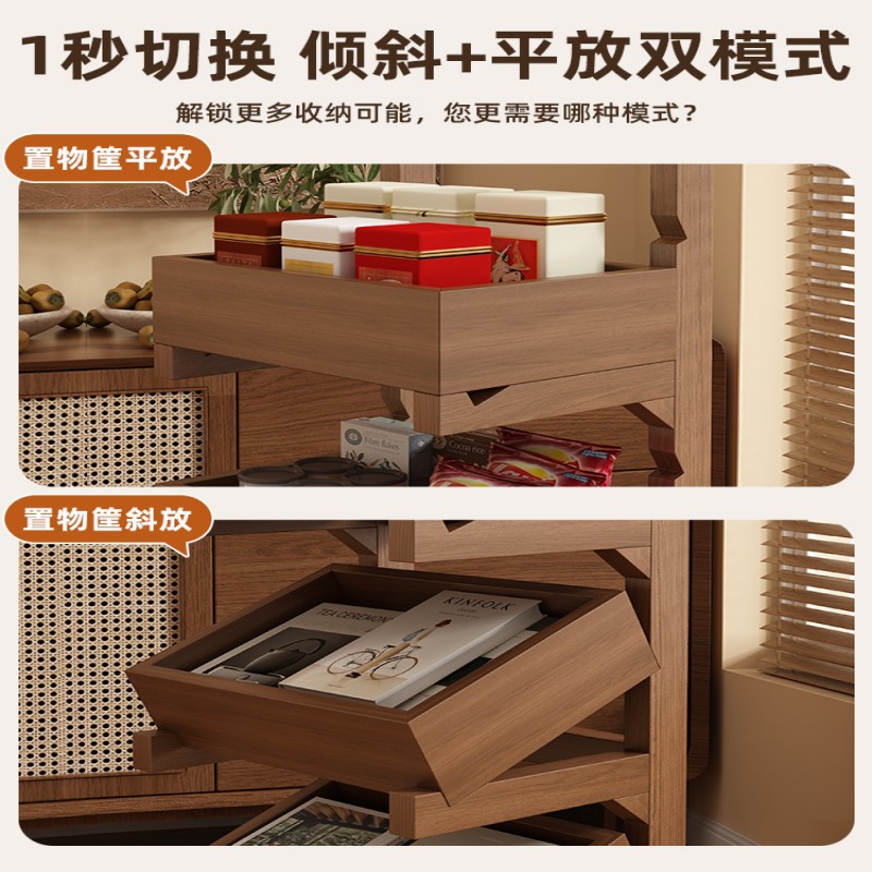 Librería de madera maciza estante de piso estante de almacenamiento de mesa móvil estante de libro pintado pequeño armario armario armario