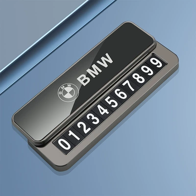 Nömrəli dayanma kartı – Creative Car Moving Card - bmw-sliding-hidden-alloy-model-gunmetal-color