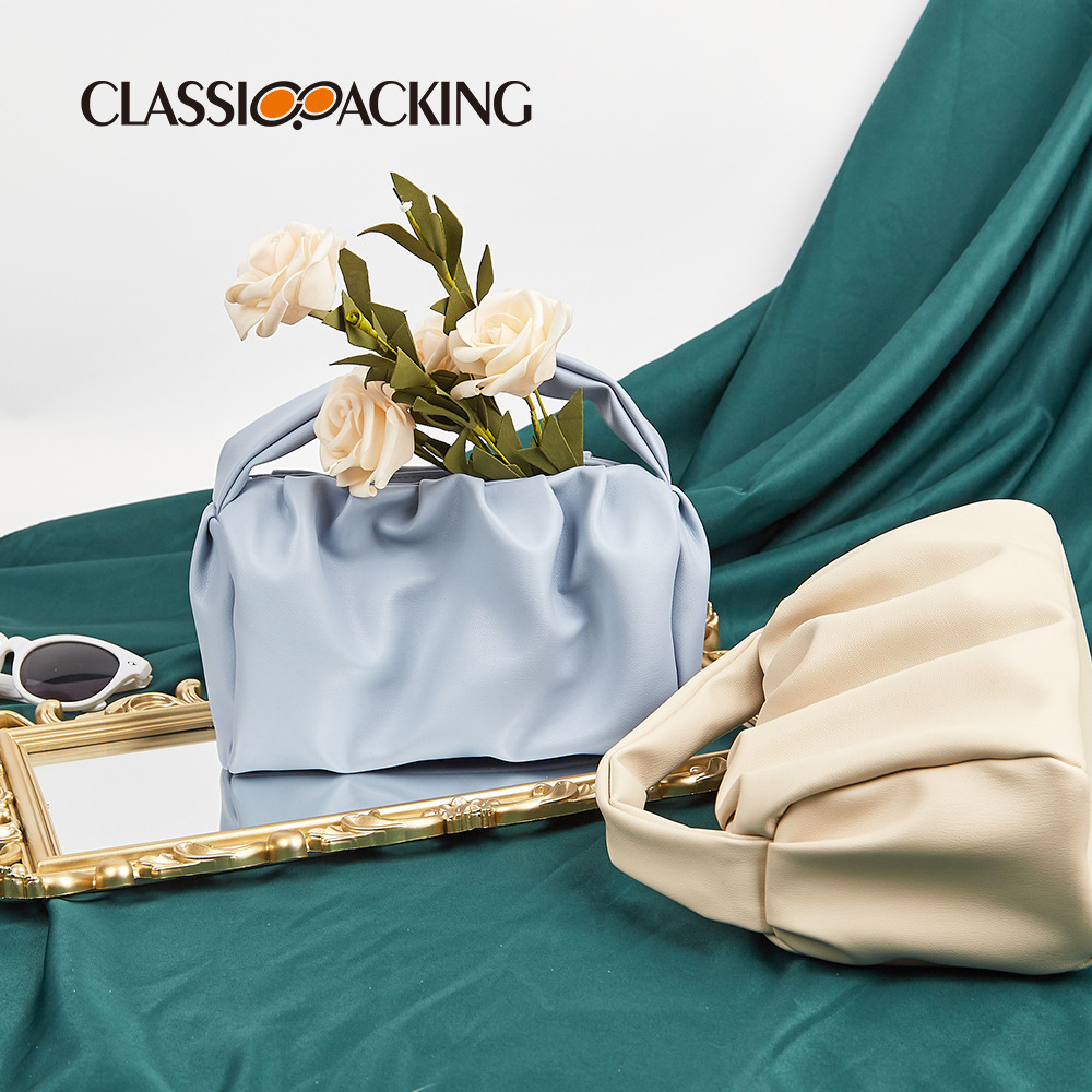 Bolso de nube simple japonés, textura ins, bolso de mujer de color sólido, moda, bolso de mano de celebridad de Internet, bolso de cosméticos