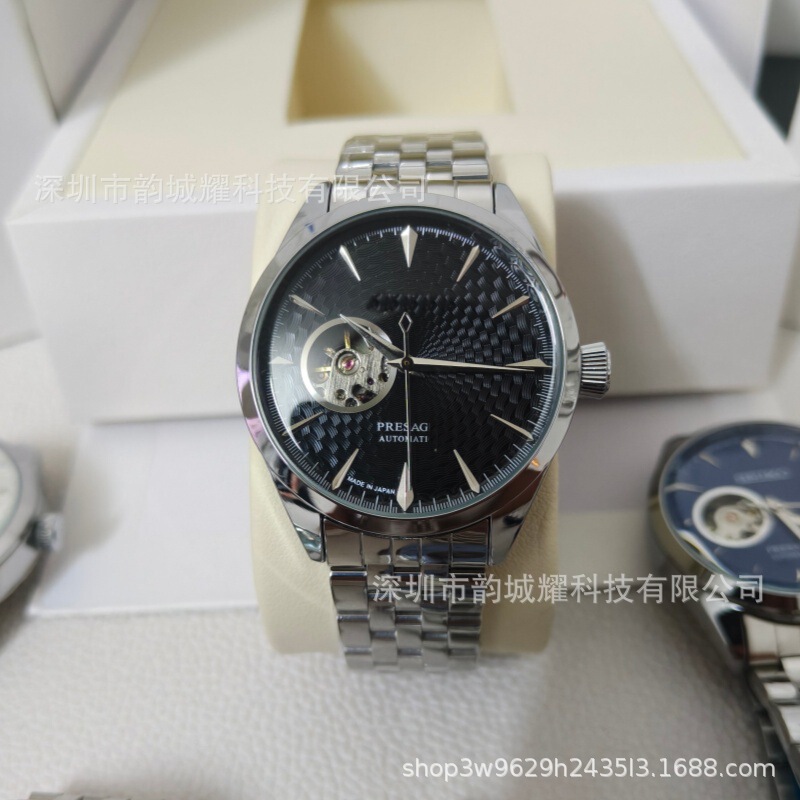 2025 Seiko Cross-Border Popular Men's Mechanical Watch Automatic Winding Skeleton Movement Wristwatch Wholesale