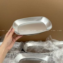 一诺厨房食品304不锈钢盘烤肉盘简约系列小吃甜点盘露营备菜盘