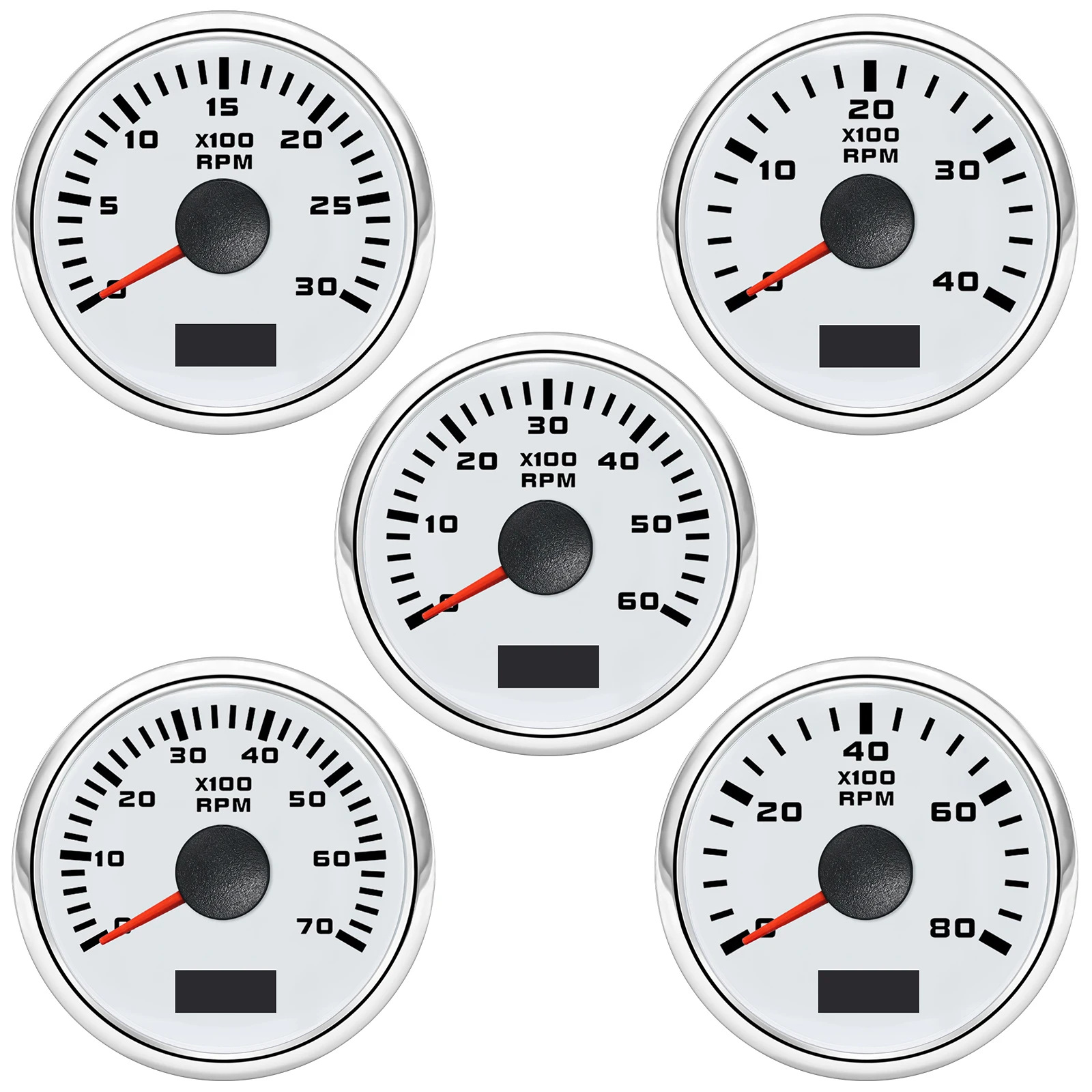52mm pointer tachometer for car and boat use, modified universal model for car and yacht engines, high-precision tachometer