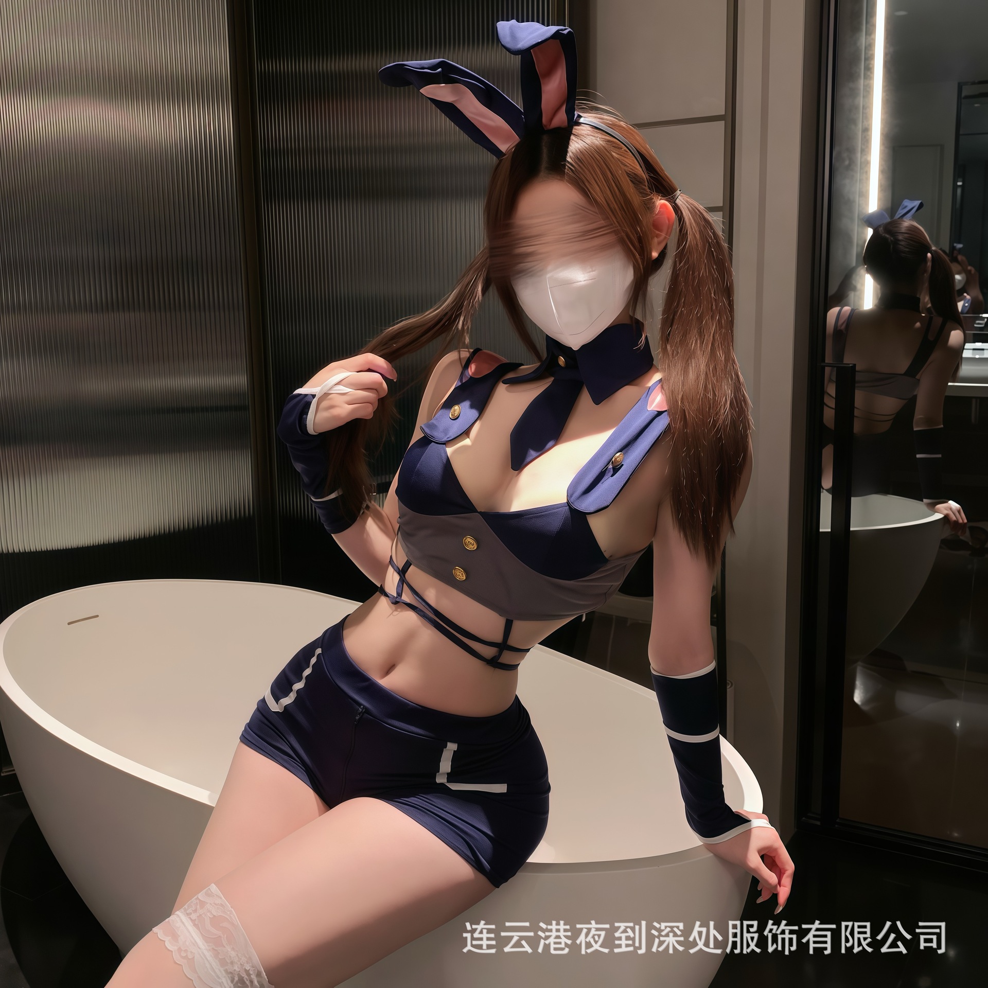 Sexy Lingerie, Pure Desire, Bunny Police Officer, Maid Uniform, Midnight Bunny Girl, Inspector Uniform, Tempting Crotchless Design