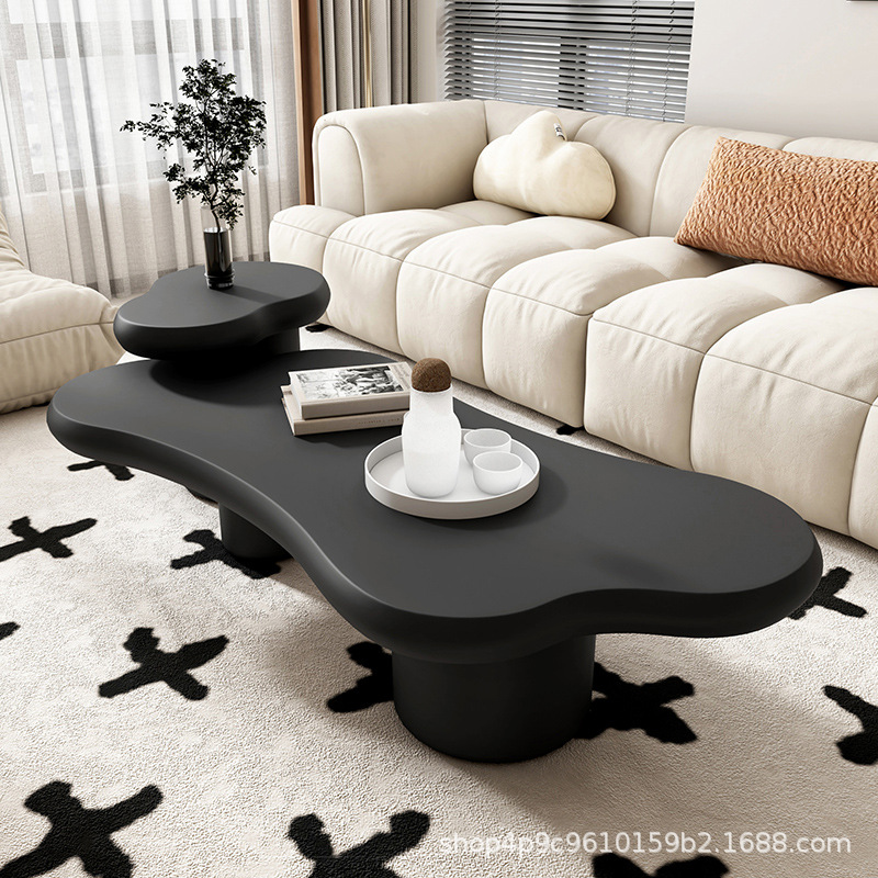 Mesa de té de nubes de crema de viento silencioso simple irregular estilo japonés pequeño salón mesa doméstica popularidad en línea