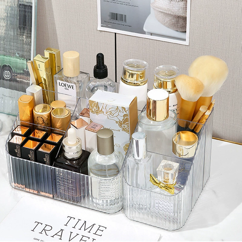 Transparent plastic storage box, capacious table dressing table, makeup box, high-quality style