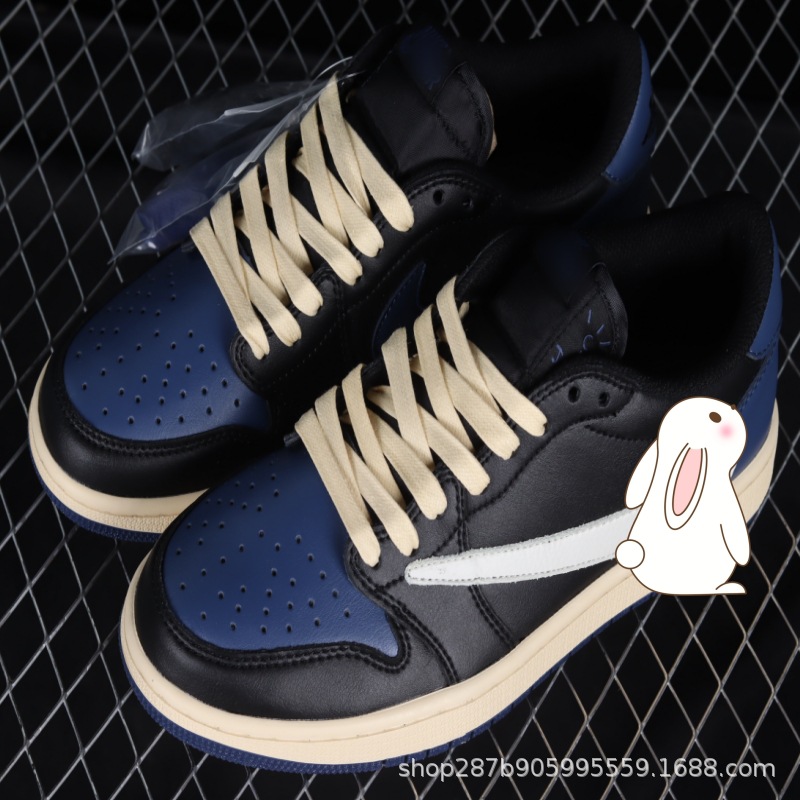 조 1 로우탑 인버티드 블루 흑백 후크 DM7866-041