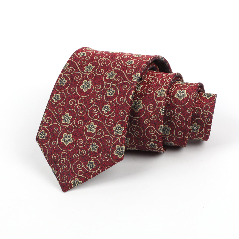 Corbata de hombre jacquard bordado 8CM poliéster seda corbata tejida hombre sentido superior l corbata logo diseño y producción