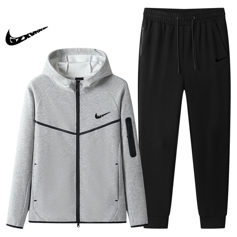 Men's Fashion 2025 Spring New Casual Sports Suit Trendy Patchwork Zip-Up Sweatshirt and Sweatpants Two-Piece Set Men's Fashion 2025 Spring New Casual Sports Suit Trendy Patchwork Zip-Up Sweatshirt and Sweatpants Two-Piece Set