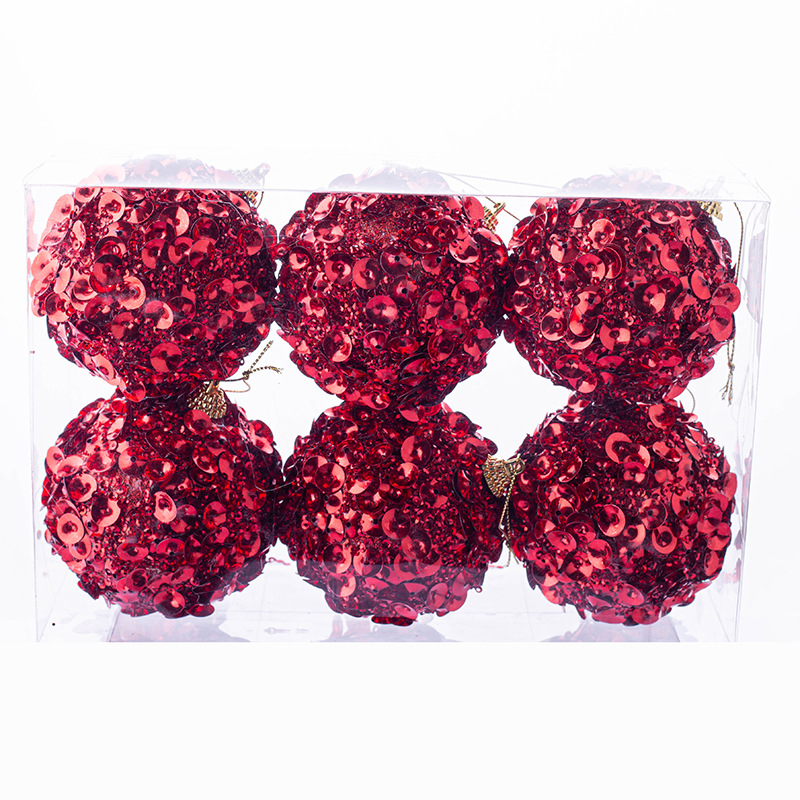 Lentejuelas de flores rojas (paquete de seis)