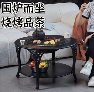 Outdoor Barbecue Table Barbecue Stove Courtyard Indoor Stove Fire Pit Heating Stove Charcoal Stove Set for Home Use