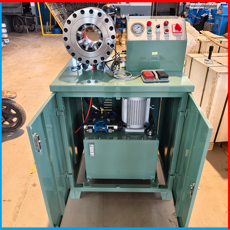 液压胶管缩管机压管机啤喉机高压油管缩口机扣管机大棚钢管锁管机