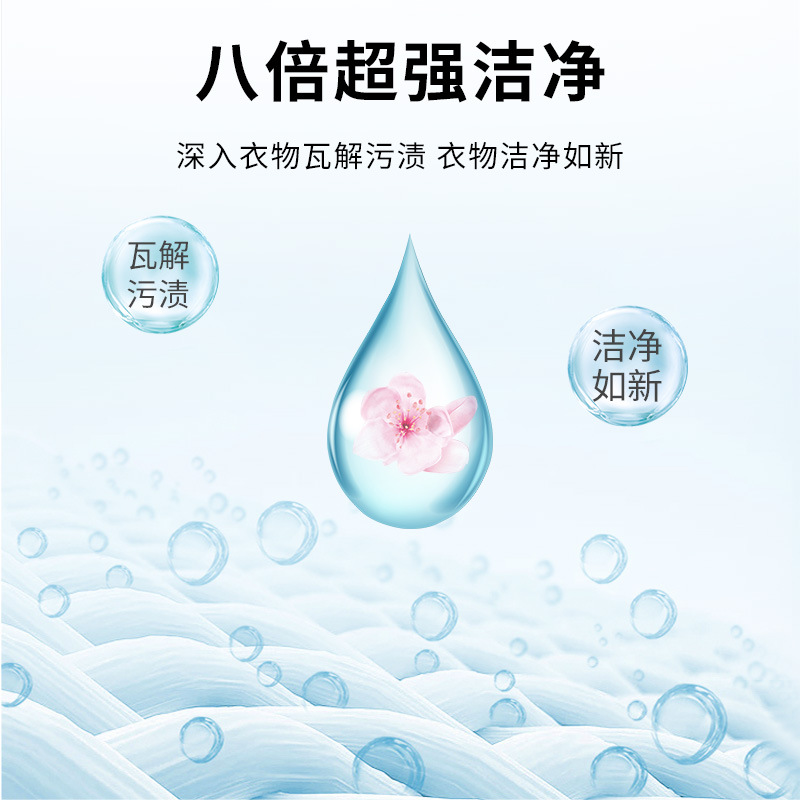 6g Laundry Detergent Beads Travel Pack of 10 Pouches Deep Cleaning Long-lasting Fragrance Laundry Detergent Beads Wholesale Manufacturer