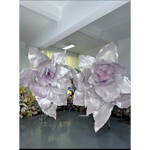New Pearlescent Pink and White Large Flower High-End Artistic Wedding Mall Aisle Decoration Outdoor Scenery Giant Flower
