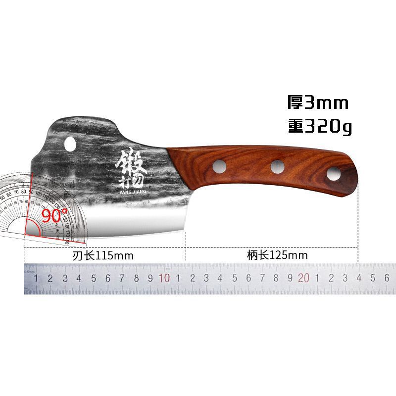 Cortar y cortar herramientas de forja para mujeres forjando cuchillo de frutas de cocina afilado cuchillo de cocina hacha doméstica pequeña