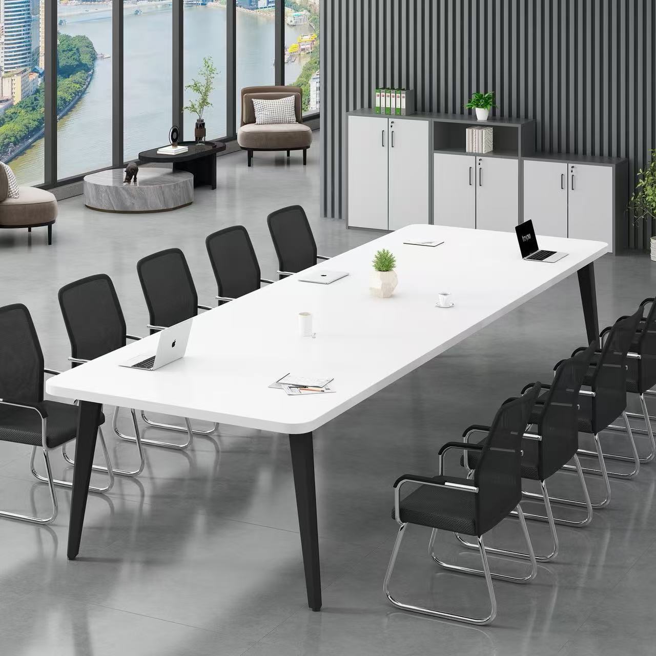 Simple Office Desk Workbench Office Desk and Chair Set Conference Room Long Table Training Table Modern Computer Desk