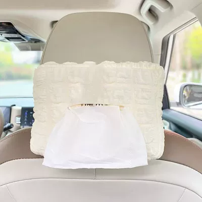Car tissue box/set, Car Tissue Box, Car - puff-tissue-box-pure-white