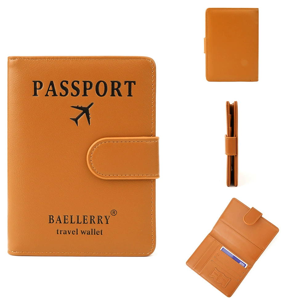 Baellerry, новый мужской и женский универсальный чехол для паспорта с RFID-меткой и антимагнитной пряжкой, для документов, проездных через границу, простой чехол для карт