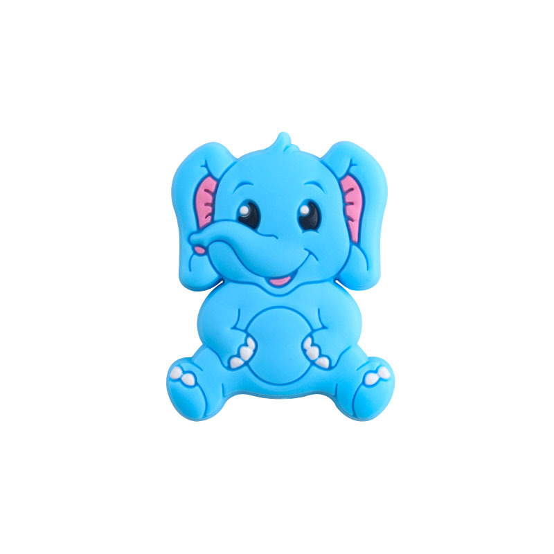 Creativo DIY bebé suministros de dibujos animados elefante cuentas de silicona juguete mordedor bebé molar chupete cadena pulsera Accesorios