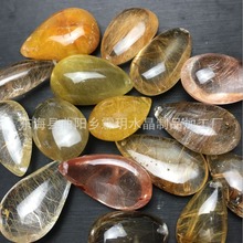 天然巴西发晶吊坠金发晶水滴形吊坠 钛晶吊坠 红发吊坠 厂家直销