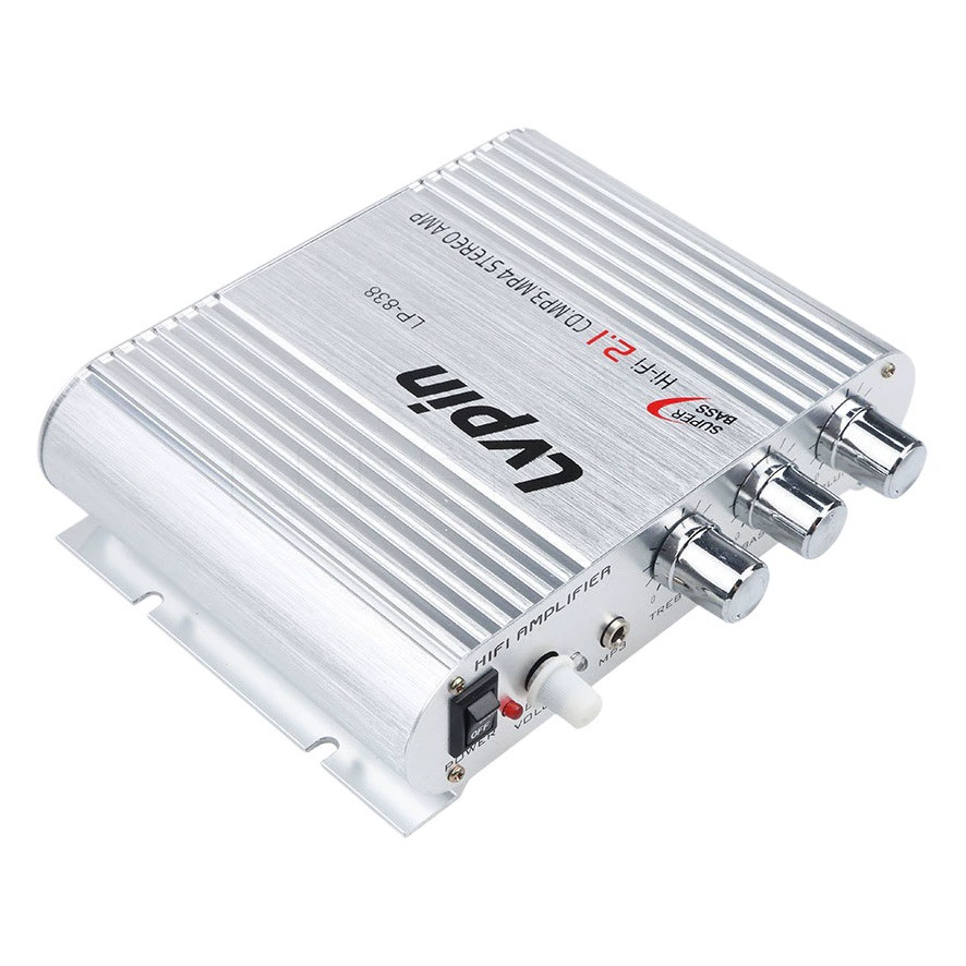 Популярный трансграничный 2.1-канальный усилитель малой мощности 12В LVPin для автомобиля, высококачественный аудиоусилитель LP-838