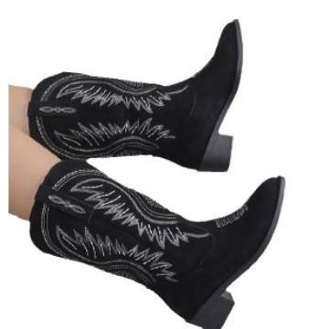 Herbststiefel in Übergröße mit runder Spitze und klobigem Absatz_voghion.com