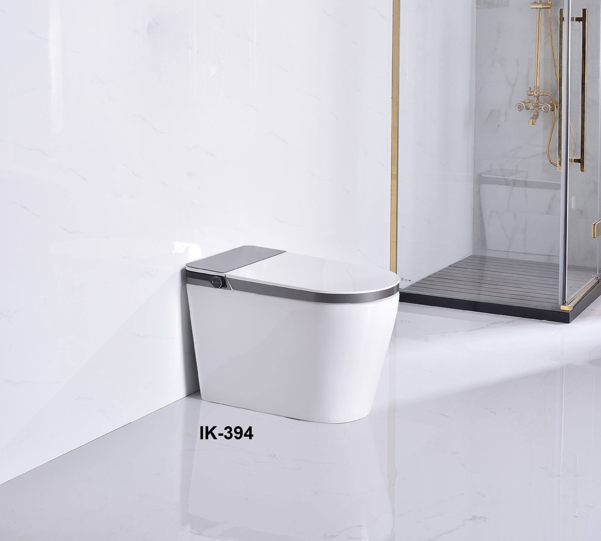 Weianni inteligente inodoro IK-394 versión insignia sifón fila inferior inodoro hogar inteligente baño auto