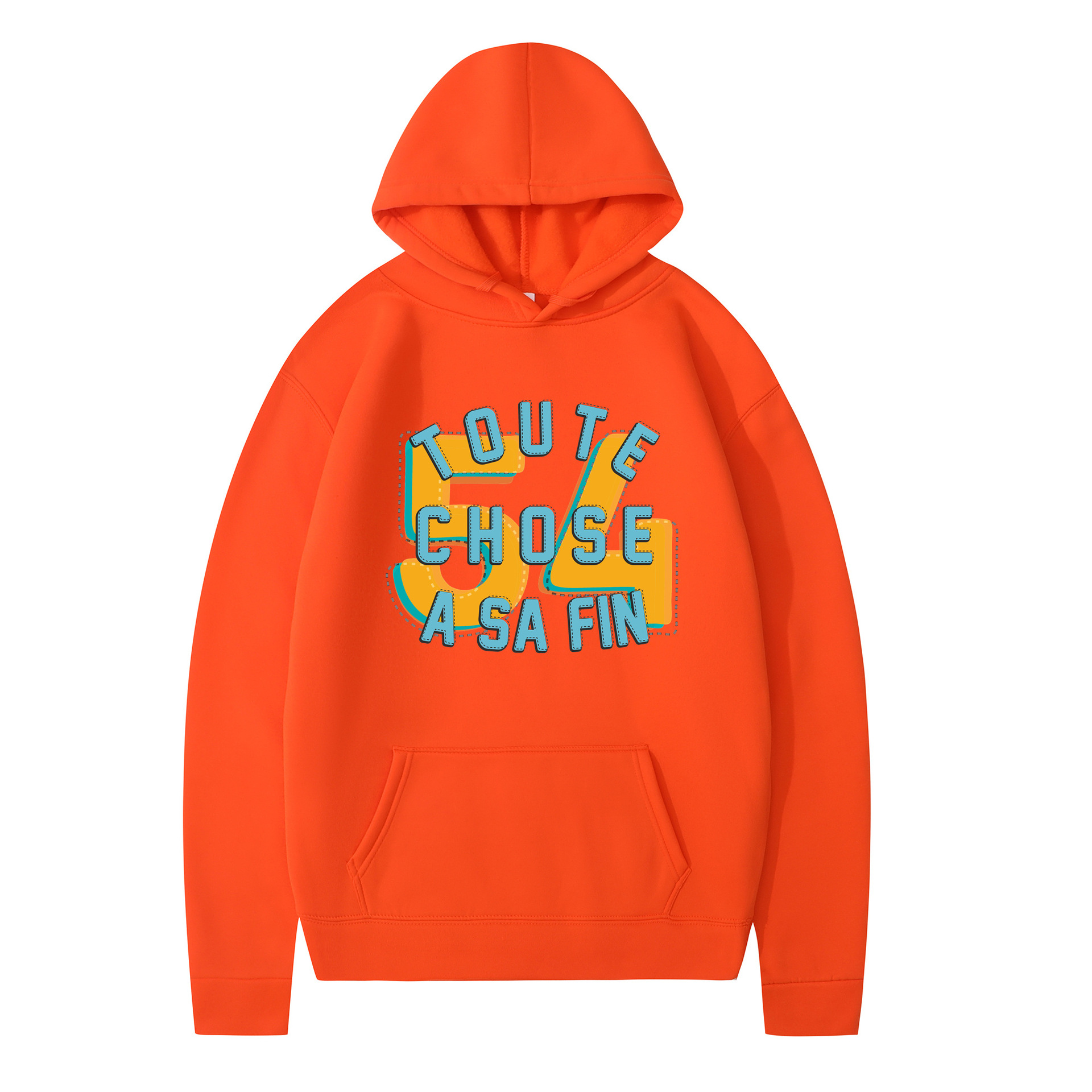 Personalisierter Kapuzenpullover Mit Buchstabenprint Für Damen Herren_voghion.com