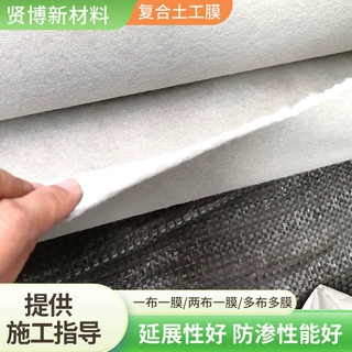 定制复合土工膜河道治理防渗两布一膜公路养护短丝复合土工膜