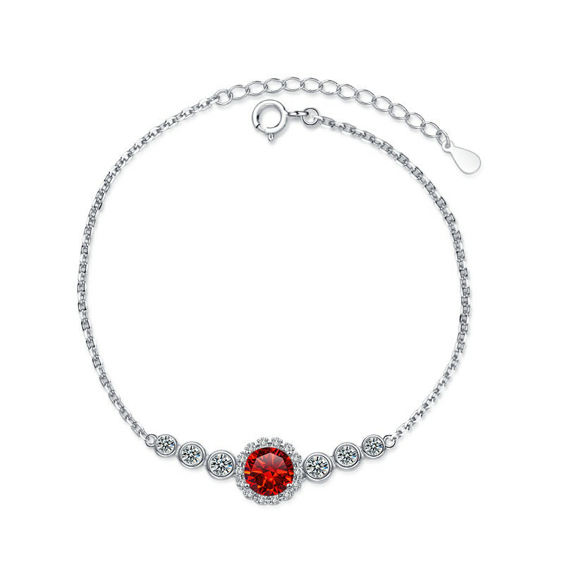 S925 joyería de plata estrella pequeña piedra mozanita pulsera mujer color D 1 quilates joyería en vivo fábrica de joyería al por mayor