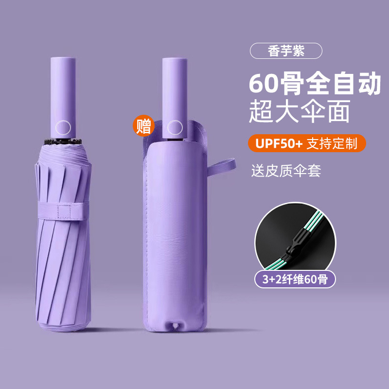 24骨自动雨伞大号晴雨两用遮阳伞加厚加大折叠太阳伞防晒防紫外线|undefined