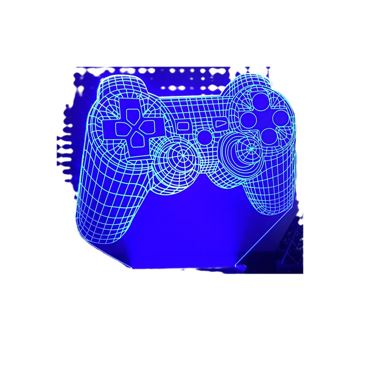  Controlador de juegos PS/Xbox con auriculares 3D, lámpara LED multicolor, acrílico, regalo para exportación