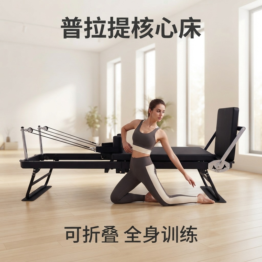 Core Bed Pilates Equipment Foldable Home Fitness Equipment Full-Body Training Yoga Slimming and Shaping Diamond-Shaped Extended Track