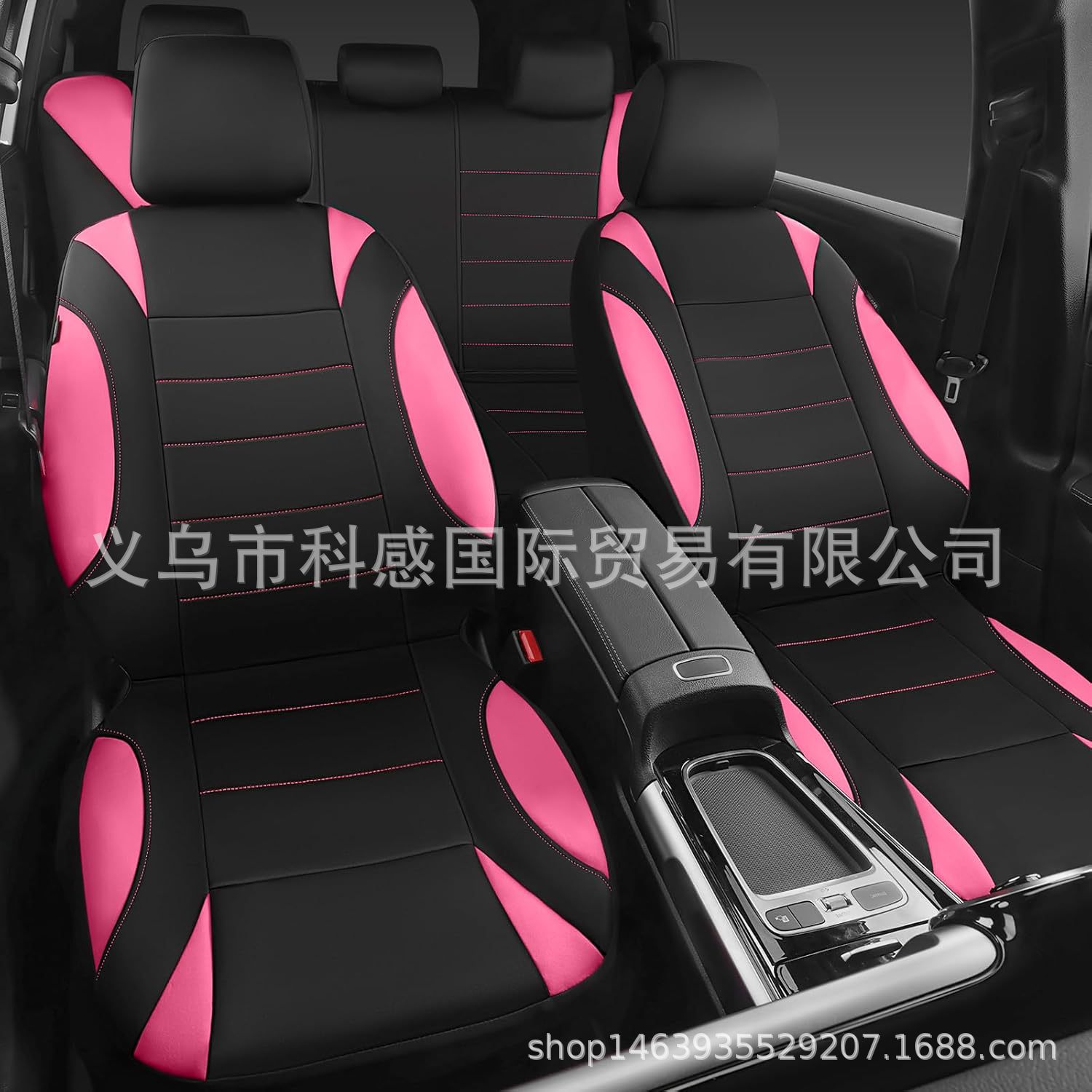 Cross-border new PU single-line crescent-shaped leather universal car seat covers, waterproof, available on Amazon and Mercado Libre in Mexico