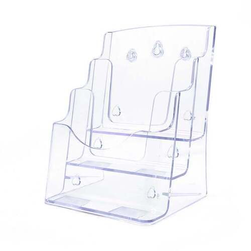 Transparent A4 three-layer information display rack file storage rack multi-layer storage rack wall-mounted acrylic divider rack