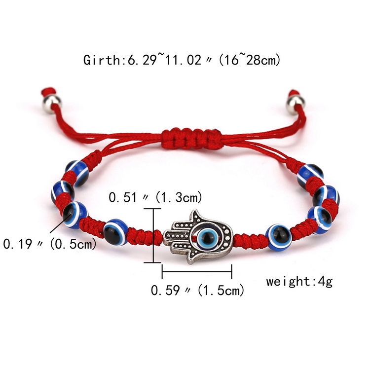 Fashion Devilu0027S Eye Alloy rope Knitting Plating Unisex Bracelets 1 Piece