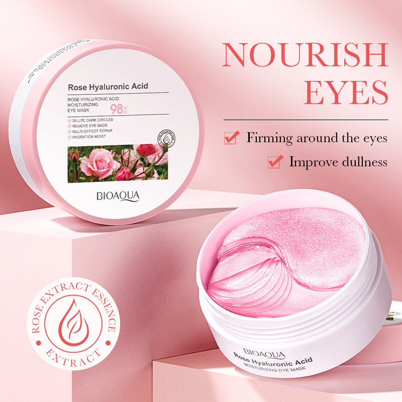Inglés completo Sadoer carbón de bambú colágeno humectante máscara de ojos compacta humectante rehidratación cálida y suave ojos transfronterizos