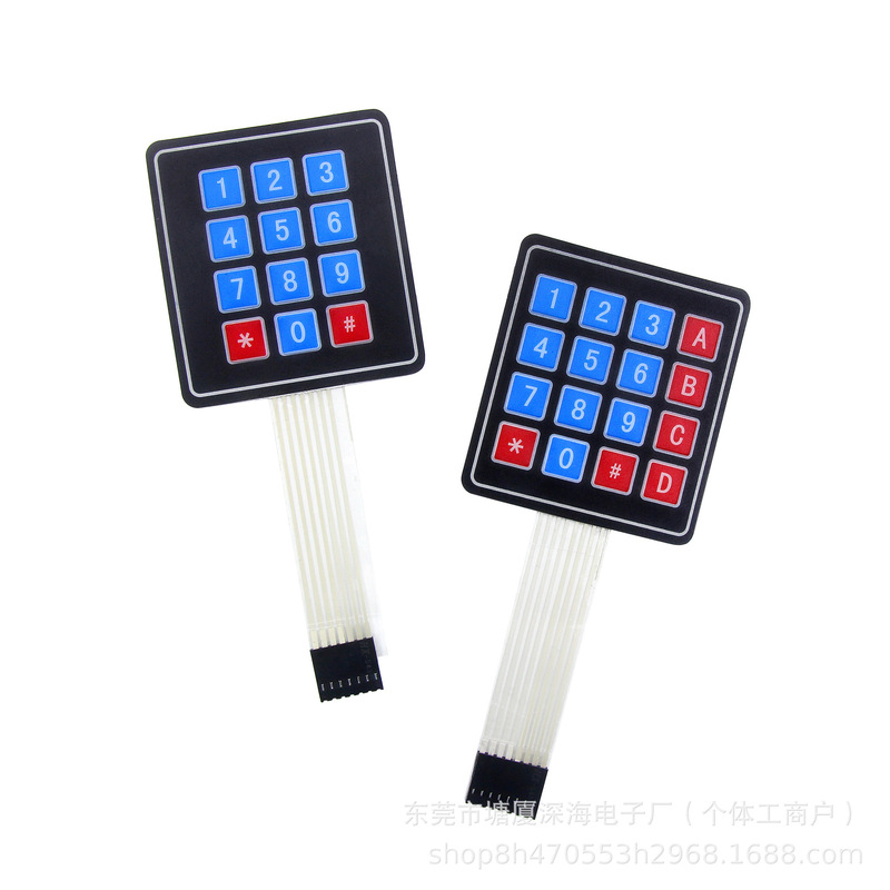 Large keys 1x 4 3x 4 4x 4 4x 4 4x 5 matrix keyboard film control panel microcontroller external expansion keyboard