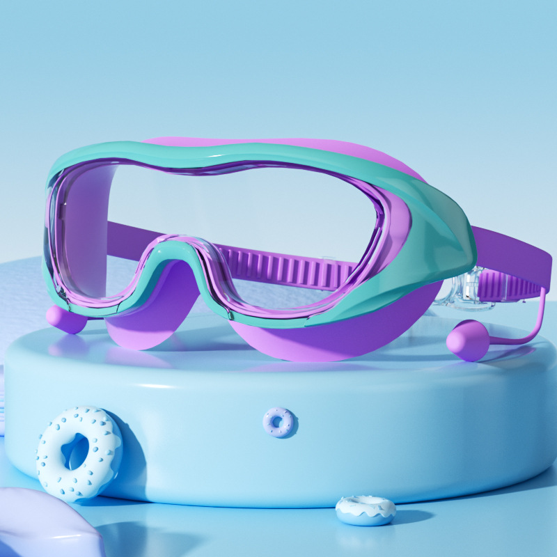 Set de Gafas y Gorro de Natación para Niños de PC Anti-empañante e Impermeable