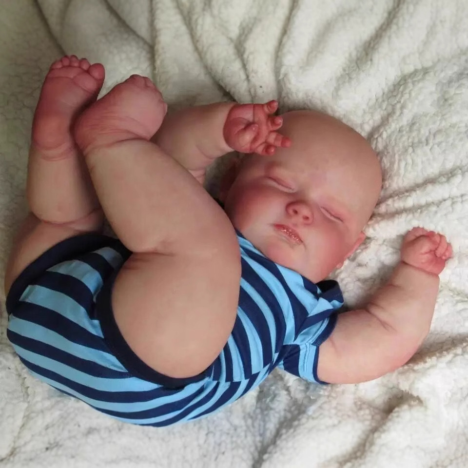 50cm pegamento completo gran hombre gordo Calvo bebé recién nacido muñeca de simulación transfronteriza e-commerce suministro de una sola pieza de entrega