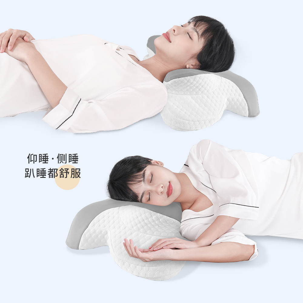 Almohadas personalizadas populares para hoteles y alojamientos transfronterizos, almohadas en forma de mariposa, almohadas altas que no se deshacen, almohadas de espuma viscoelástica