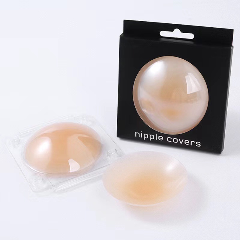 Warm-sensitive glue-free self-adhesive nipple patch, ultra-thin anti-bump silicone solid breast patch, anti-exposure nipple patch