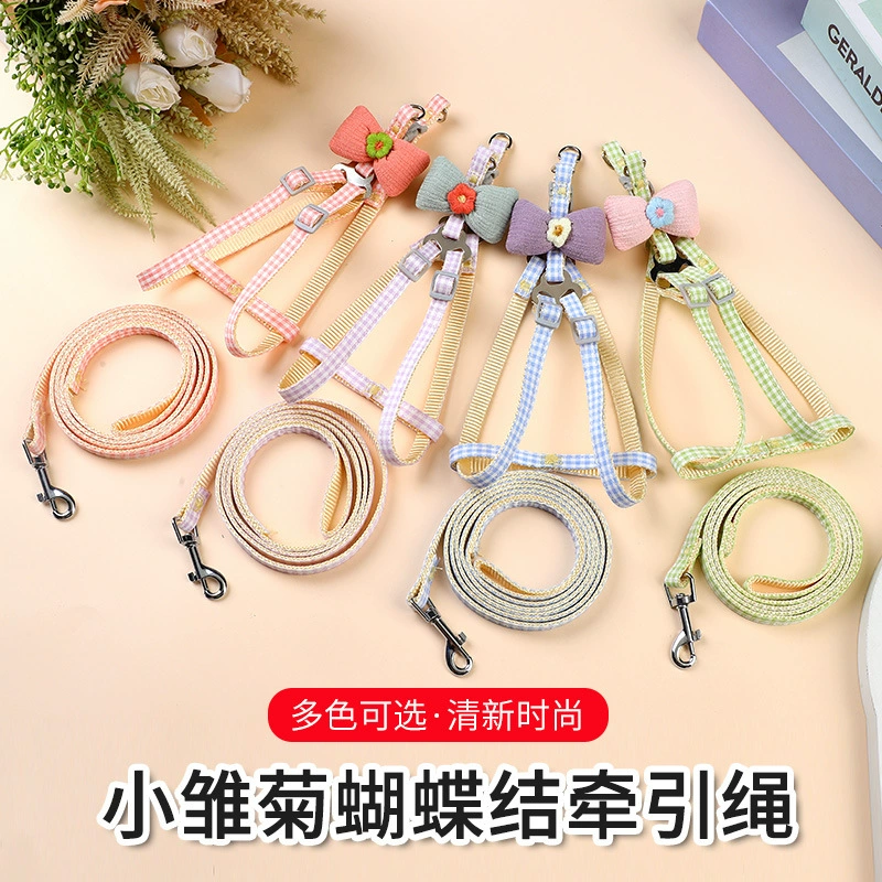 Трансграничный Новый поводок для домашних животных свежий клетчатый поводок для собак регулируемый поводок для собак маленькая собака Bixiong Bo
