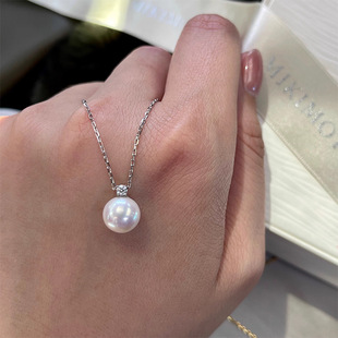 Natural Freshwater Pearl akoya Princess Diana Pendant is round and extremely bright and flawless comparable to the beauty of Tiannv Grade Necklace Women's Exquisite