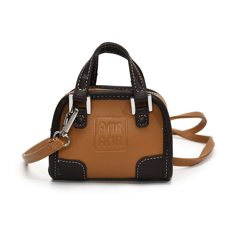 Bolso de hombro de niña de color de contraste de moda coreana, letra de estilo occidental, mini bolso de bebé, nuevo bolso de comercio exterior para niños