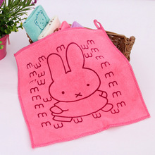厂家批发幼儿园方巾卡通吸水儿童小毛巾超细纤维童巾礼品毛巾速干