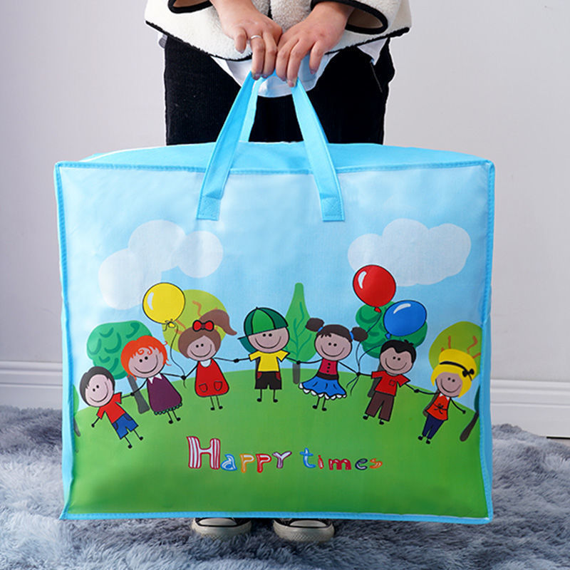 幼稚園漫画子供布団収納袋学生布団収納手提げ袋引っ越し梱包不織布バッグ|undefined