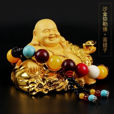 interior products security safety sign – Car ornaments - sand-gold-maitreya-buddha-ornament-bodhi-seed-price-limit-98-yuan