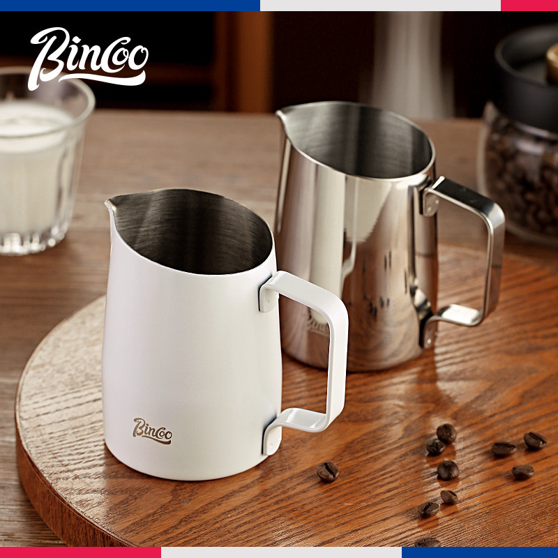 Bincoo Coffee Flower Jar Italian-style Stainless Steel Thickened Nozzle Milk Jar Household Professional Milk Bubble Cup Utensil